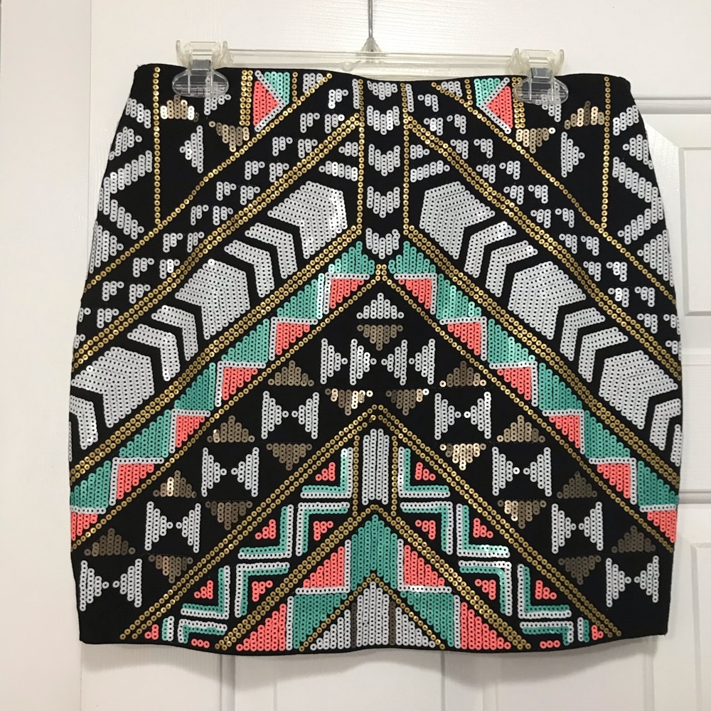Aztec Sequence Design Mini Skirt